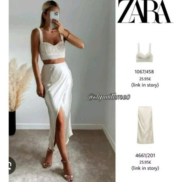 Zara EMBROIDERED GUIPURE LACE CROP TOP LIMITED EDITION Small NWT 1067 458 - Picture 3 of 3